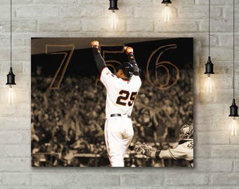 Barry Bonds Canvas Print - San Francisco Giants - Wall Art, Sports Art Print, Kids Decor, Man Cave, Gift, Baseball