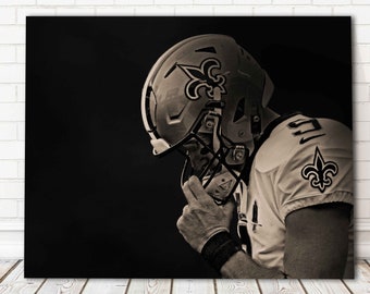 Drew Brees Canvas Print - New Orleans Saints - Wall Art, Sports Art Print, Kids Decor, Man Cave, Canvas Art, Gift, Football Poster