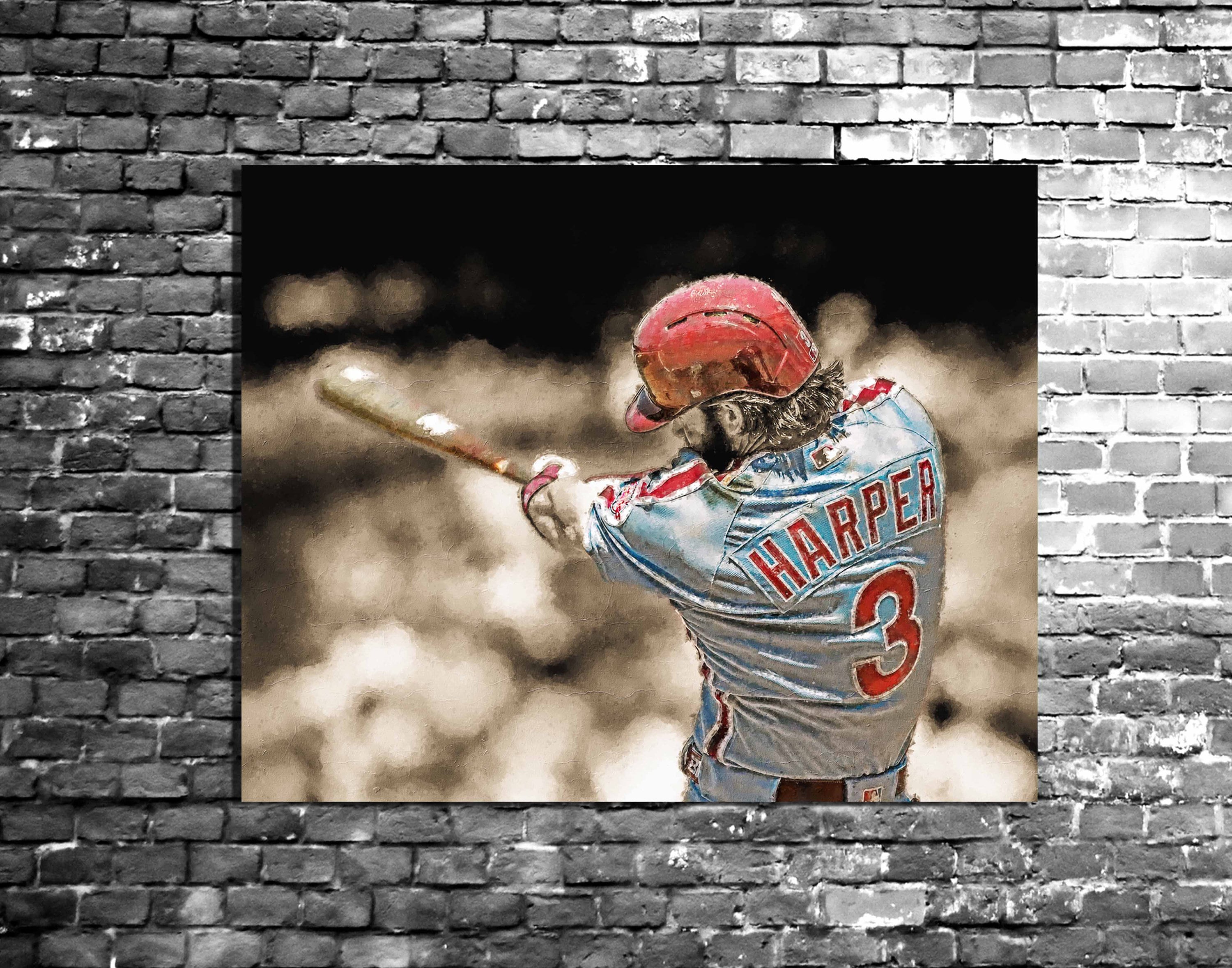 Bryce Harper Canvas Print - Philadelphia Phillies - Wall Art