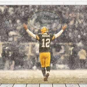 Aaron Rodgers Canvas Print - Green Bay Packers - Wall Art, Sports Art Print, Kids Decor, Man Cave, Canvas Art, Gift, Football Poster
