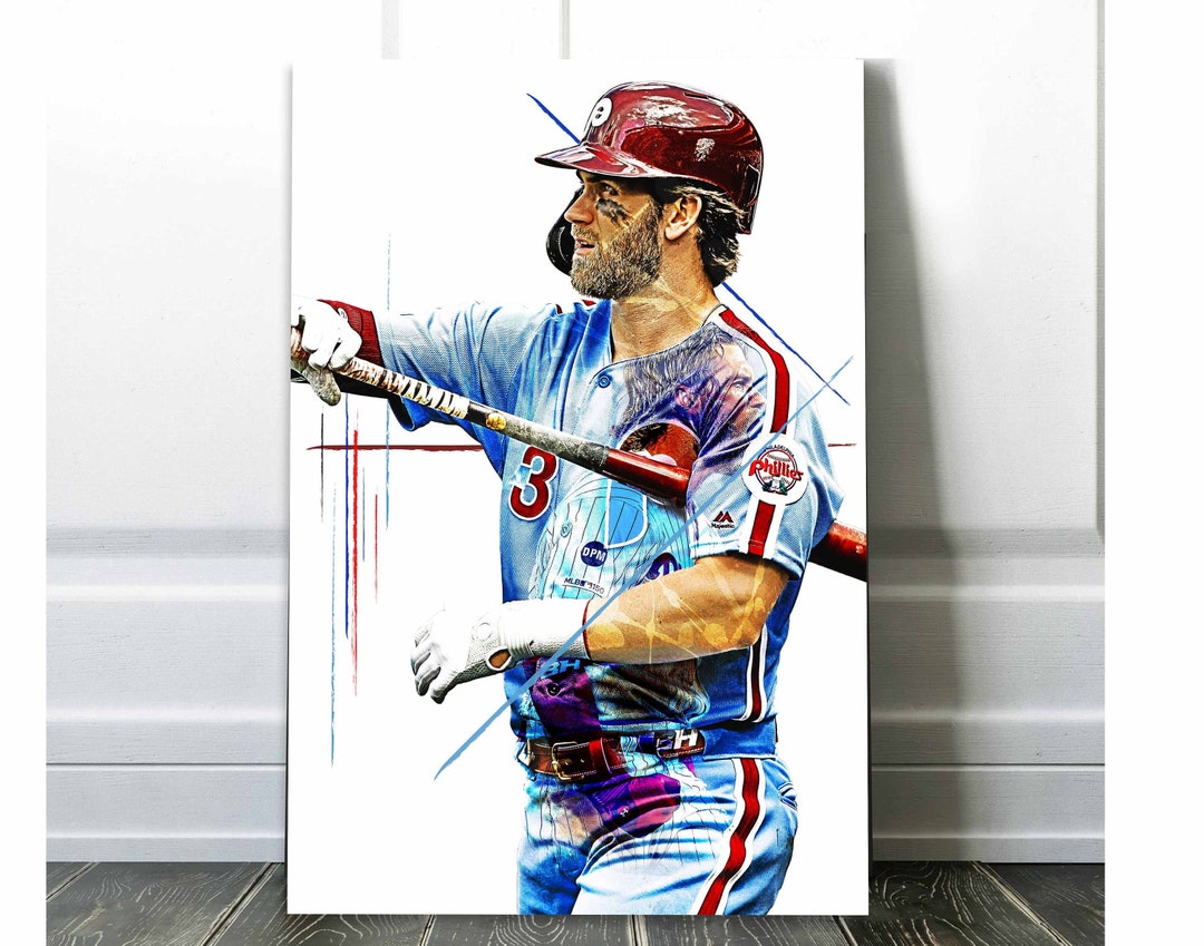 ブライス・ハーパー　アートポスター A2版　フィラデルフィア・フィリーズ Bryce Harper Poster - Philadelphia Phillies - Canvas Print