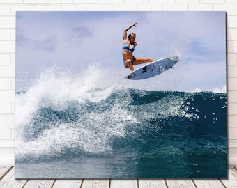 Bethany Hamilton Canvas Print - Surfing - Wall Art, Sports Art Print, Kids Decor, Man Cave, Canvas Art, Gift, Surf Poster