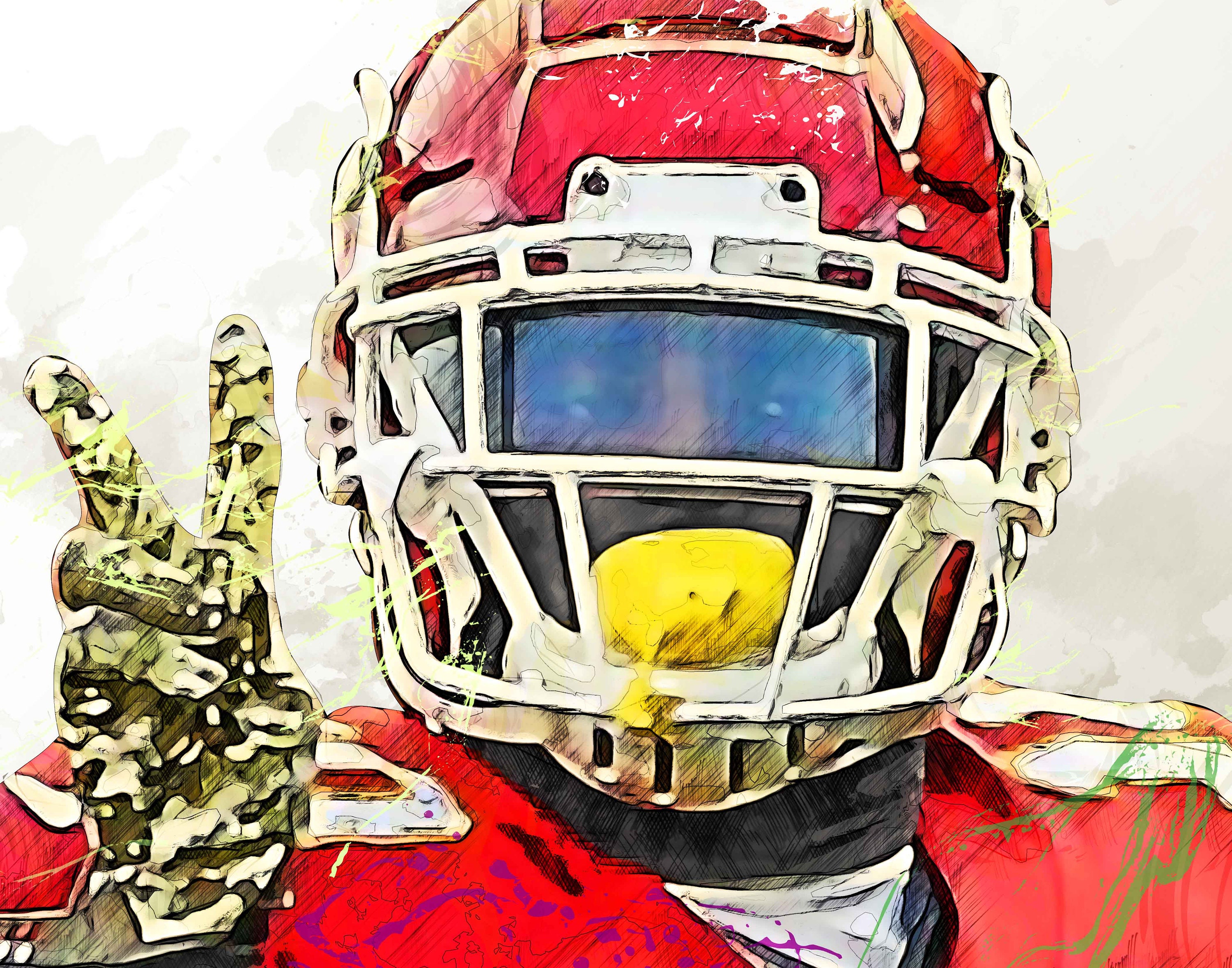 Tyreek Hill Poster Kansas City Chiefs Canvas Print Wall Etsy