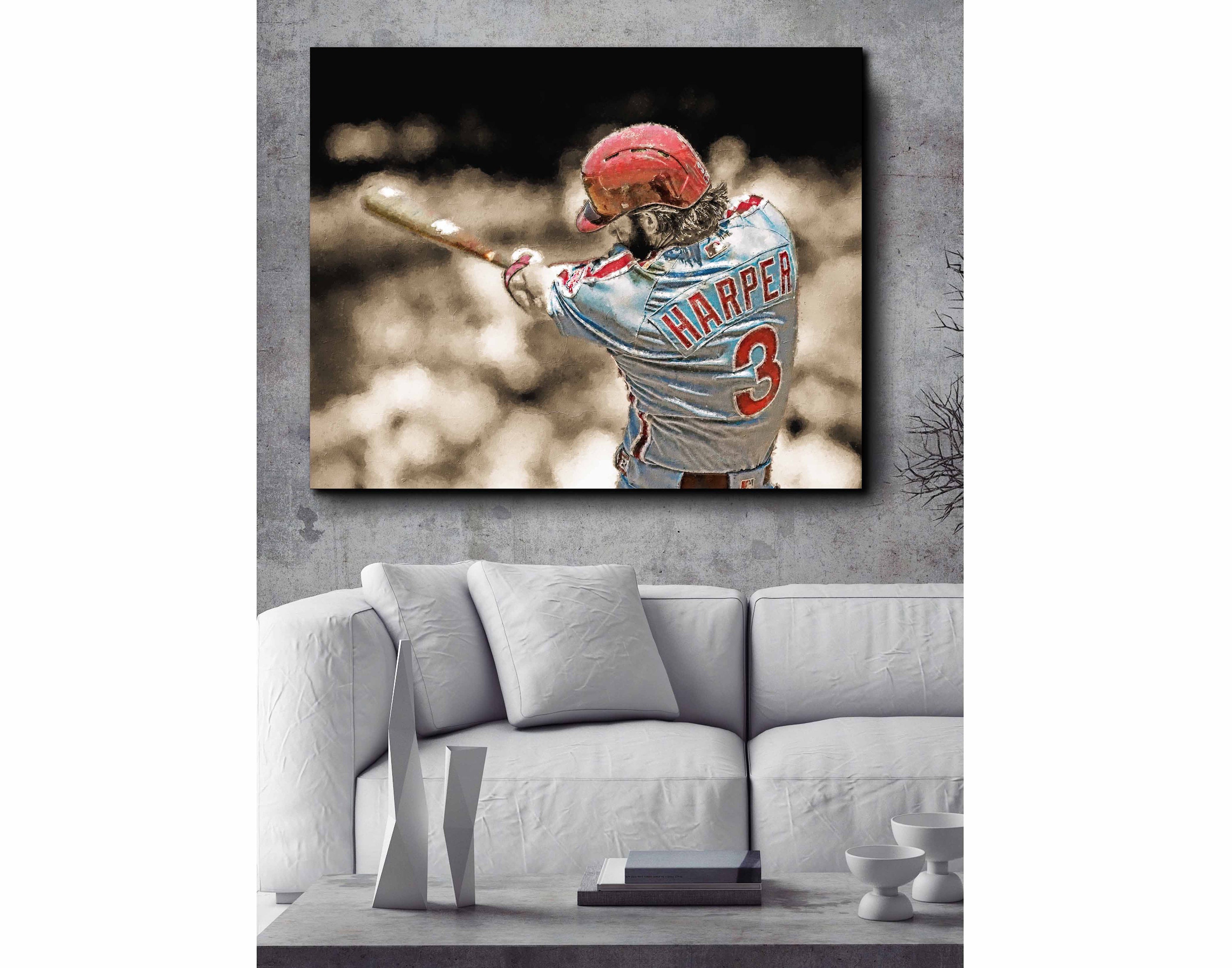 ブライス・ハーパー　アートポスター A2版　フィラデルフィア・フィリーズ Bryce Harper Poster - Philadelphia Phillies - Canvas Print
