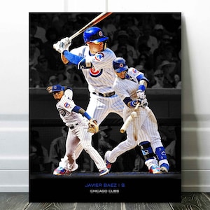  Baseball Poster Javier Báez Canvas Poster Wall Art Decor Print  Picture Paintings for Living Room Bedroom Decoration Frame:  Frame:12x18inch(30x45cm): Posters & Prints