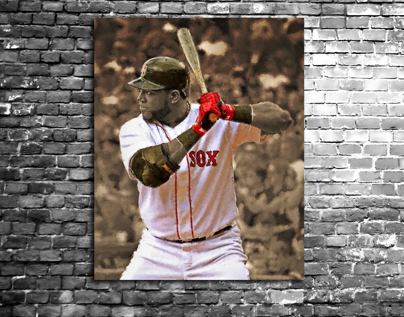 David Ortiz Canvas Print Boston Red Sox Wall Art Sports Etsy