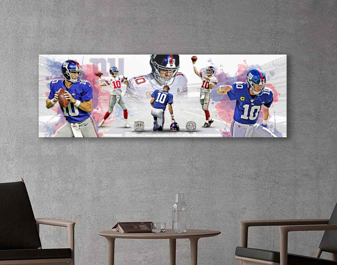 Eli Manning Canvas Print New York Giants Wall Art Sports Etsy