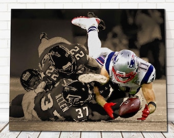 Julian Edelman Canvas Print - New England Patriots - Wall Art, Sports Art Print, Kids Decor, Man Cave, Canvas Art, Gift, Football