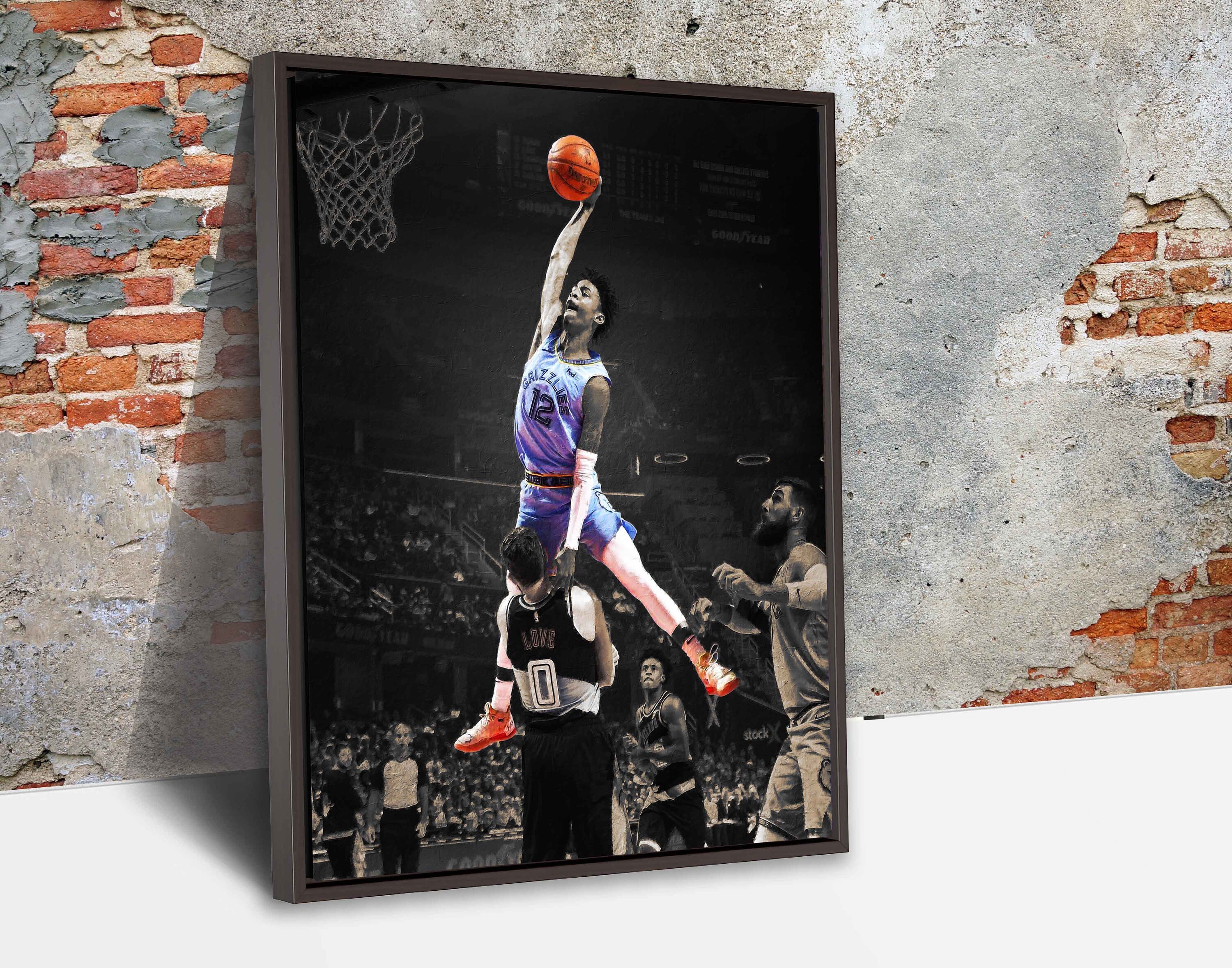 Ja Morant Canvas Print Memphis Grizzlies Wall Art Sports Etsy