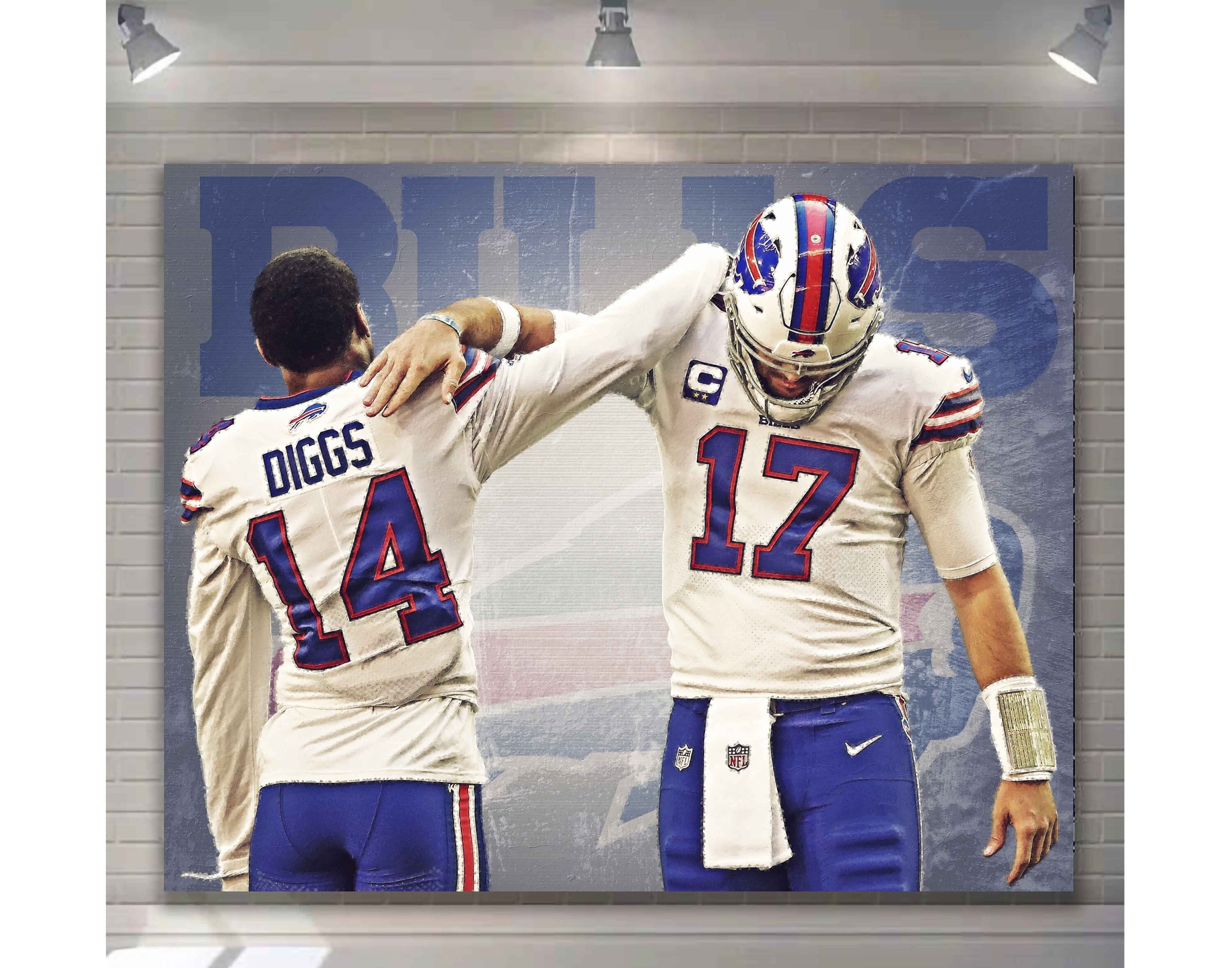 Josh Allen and Stefon Diggs Canvas Print Buffalo Bills - Etsy