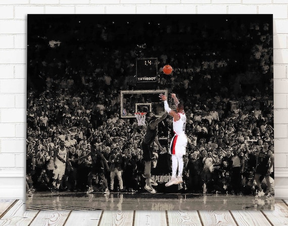 Damian Lillard Canvas Print - Portland Trail Blazers - Game Winner
