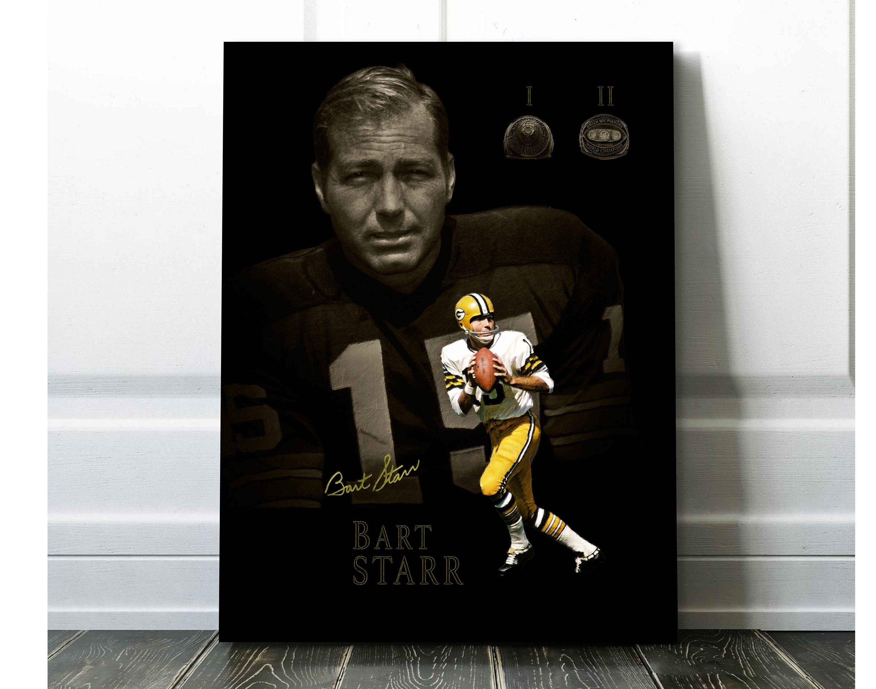 Aaron Rodgers Vintage Green Bay Packers Poster Watercolour