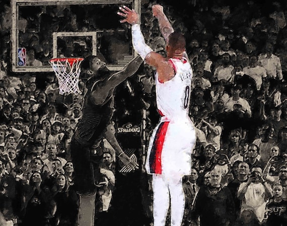 Damian Lillard Canvas Print - Portland Trail Blazers - Game Winner