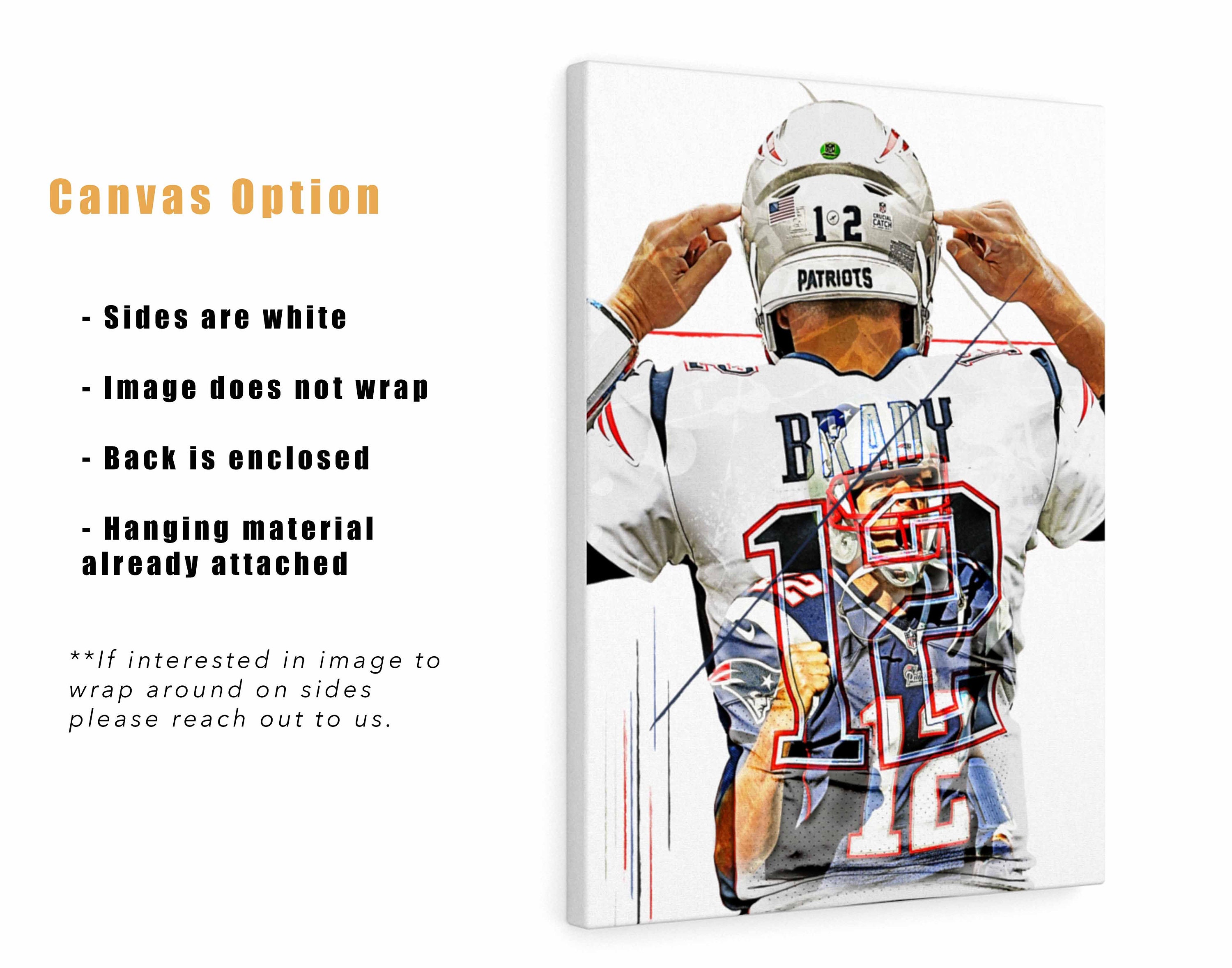 Plaque En Métal New England Patriots 20x30 Cm, Pour Fans De Foot US Et De Tom Brady