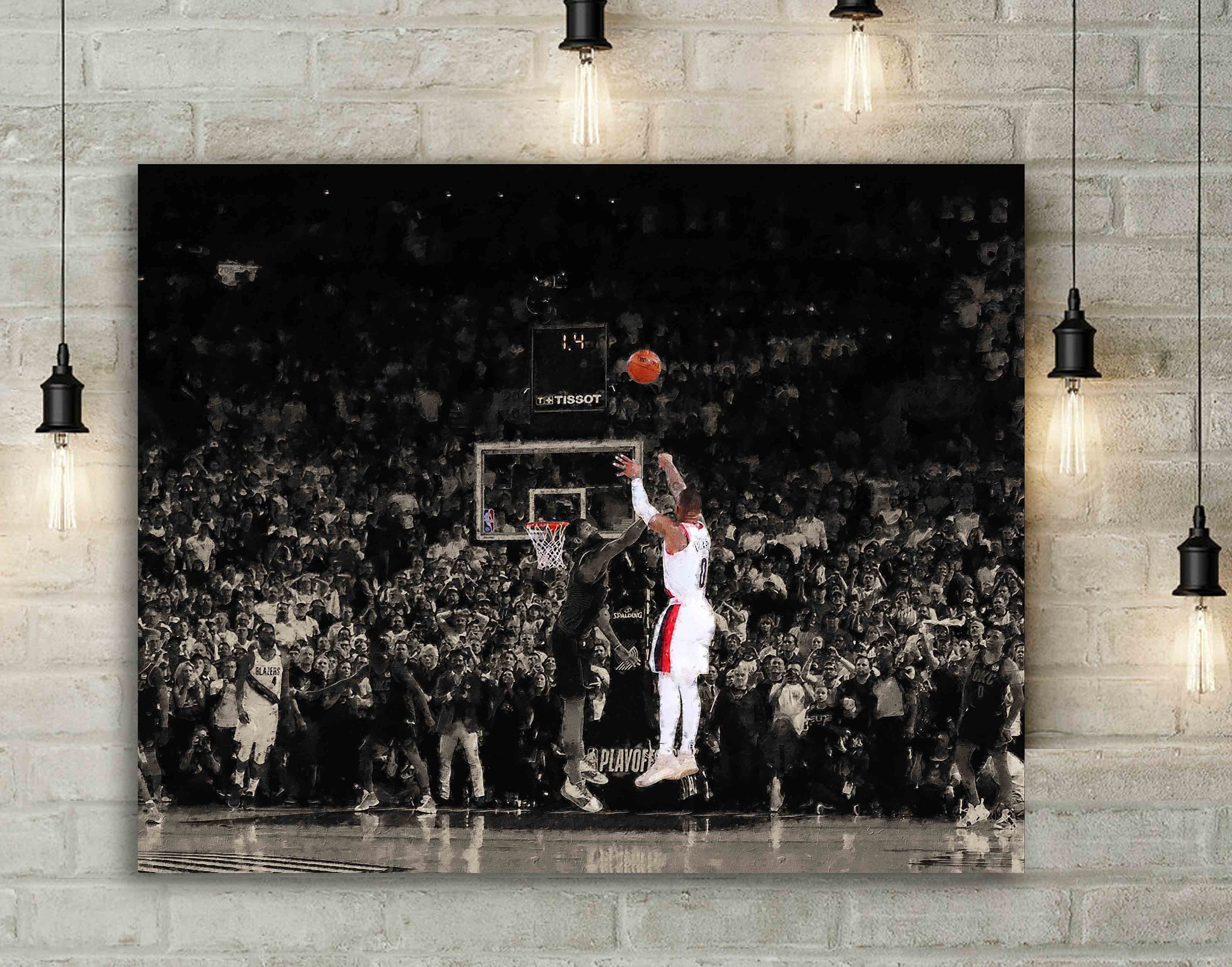 Damian Lillard Canvas Print - Portland Trail Blazers - Game Winner