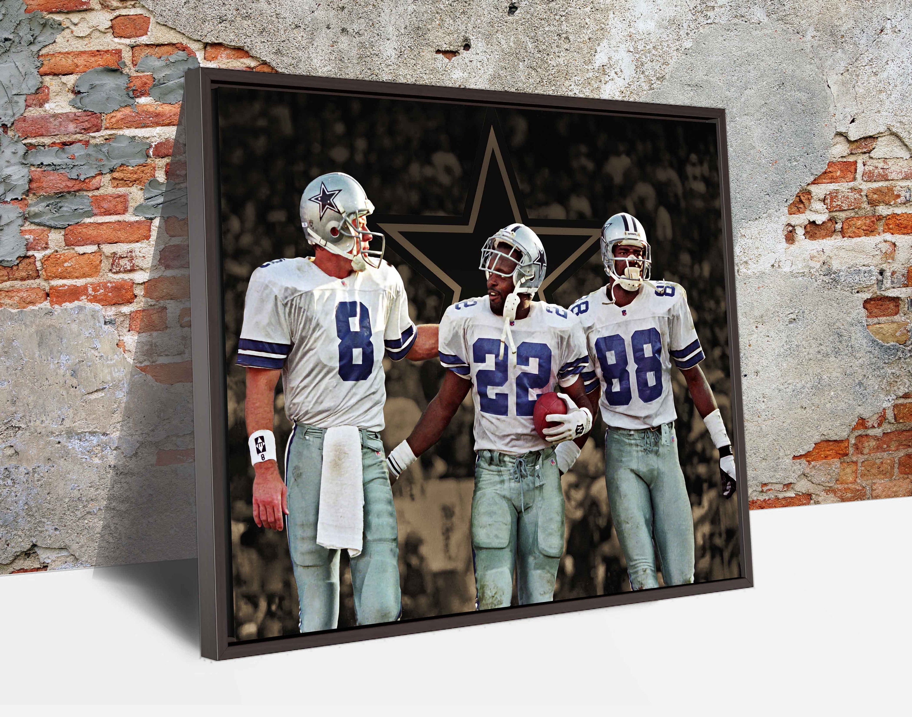 Aikman Smith Irvin Canvas Print Dallas Cowboys Triplets - Etsy UK