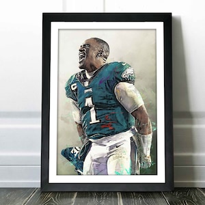 Jalen Hurts - Philadelphia Eagles - Poster, Canvas Print, Wall Art, Sports Art Print, Football Poster, Kids Decor, Man Cave, Gift, Modern