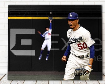 Mookie Betts Canvas Print - Los Angeles Dodgers - Wall Art, Sports Art Print, Kids Decor, Man Cave, Canvas Art, Gift, Baseball Poster