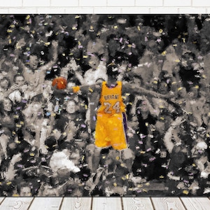 Kobe Bryant Canvas Print - Los Angeles Lakers - Wall Art, Sports Art, Kids Decor, Man Cave, Gift, Basketball Poster, Sports Print