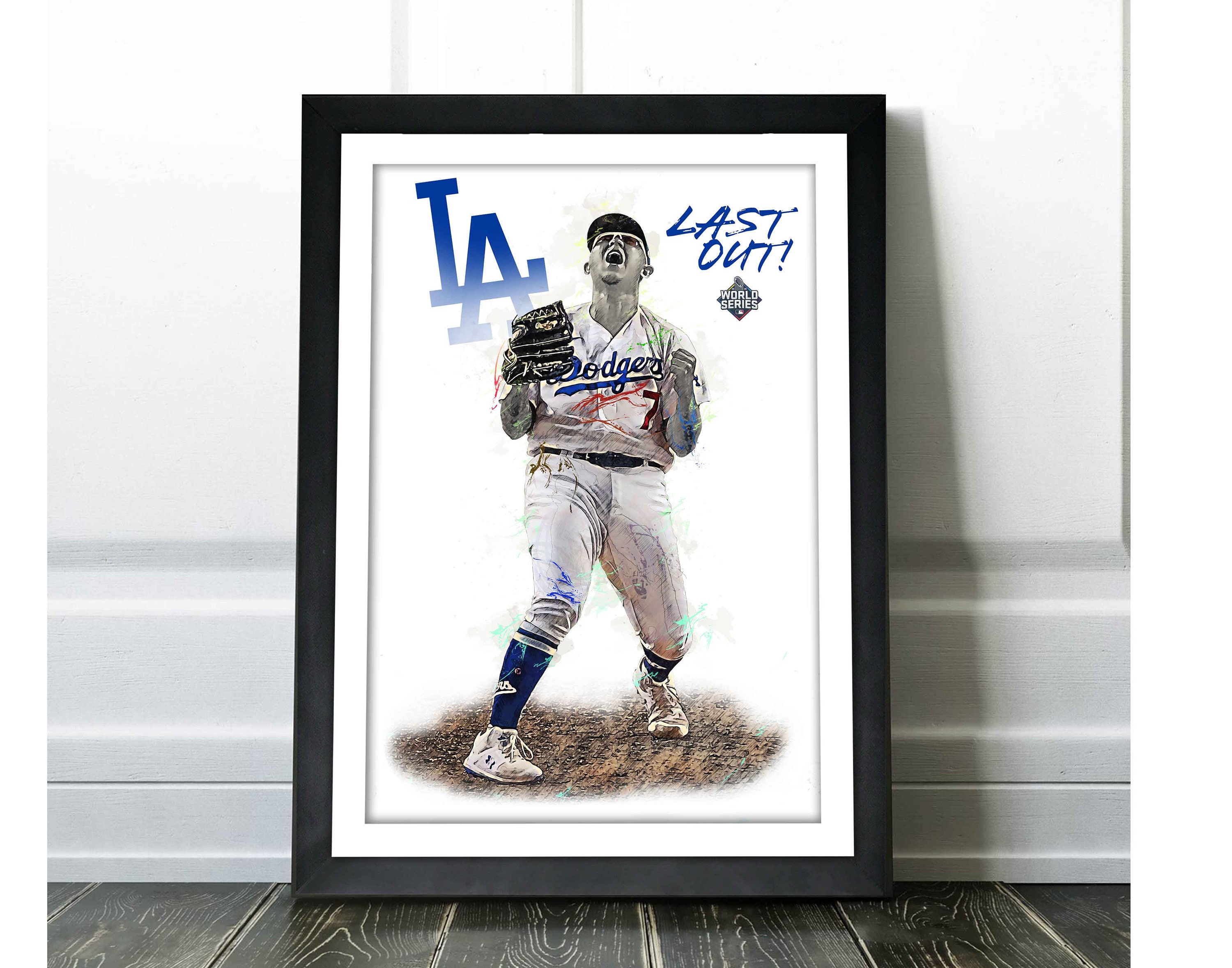 Los Angeles Dodgers Vintage Baseball Poster (12x18) Vintage Sports Decor Unframed Wall Art Print Poster Home Decor Premium Baseball Bedroom Decor