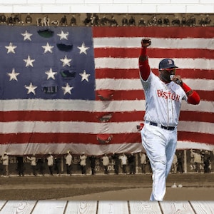 David Ortiz Canvas Print - Boston Red Sox - Painting Art, Sports Art Print, Kids Decor, Man Cave, Canvas Art, Gift, Baseball Poster