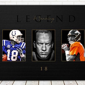 Peyton Manning Canvas Print - Colts and Broncos Legend - Wall Art, Sports Art Print, Kids Decor, Man Cave, Canvas Art, Gift, Football Poster