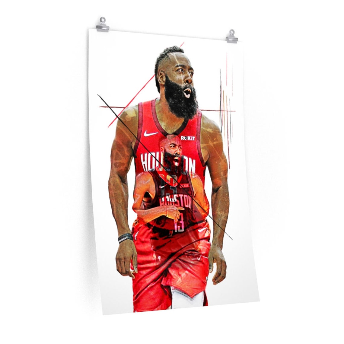 James Harden Poster Houston Rockets Wall Art Art Print - Etsy UK