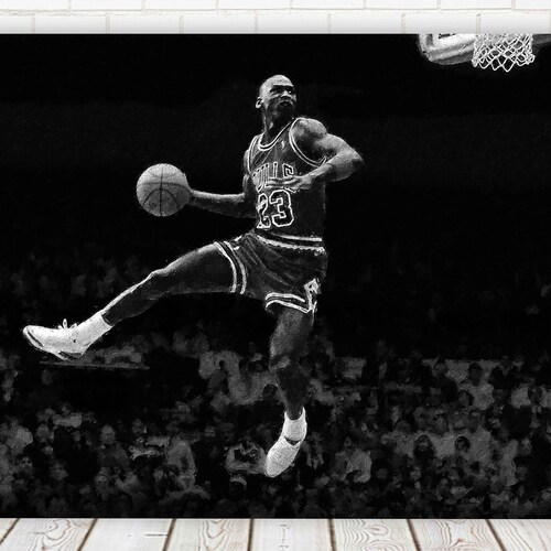 Michael Jordan Canvas Print Michael Jordan Fan Gift - Etsy