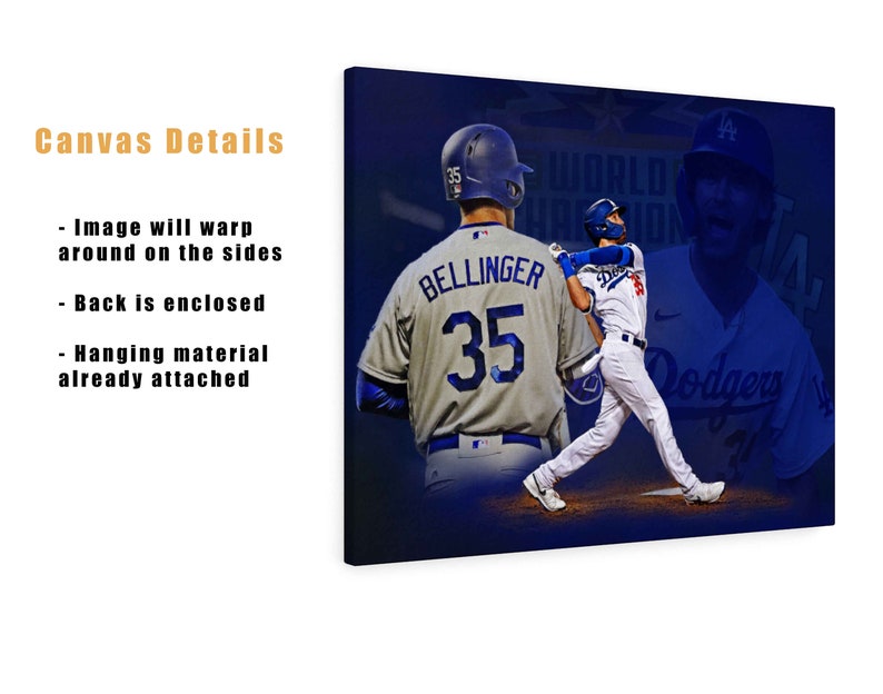 Cody Bellinger Canvas Print Los Angeles Dodgers Wall Art Etsy