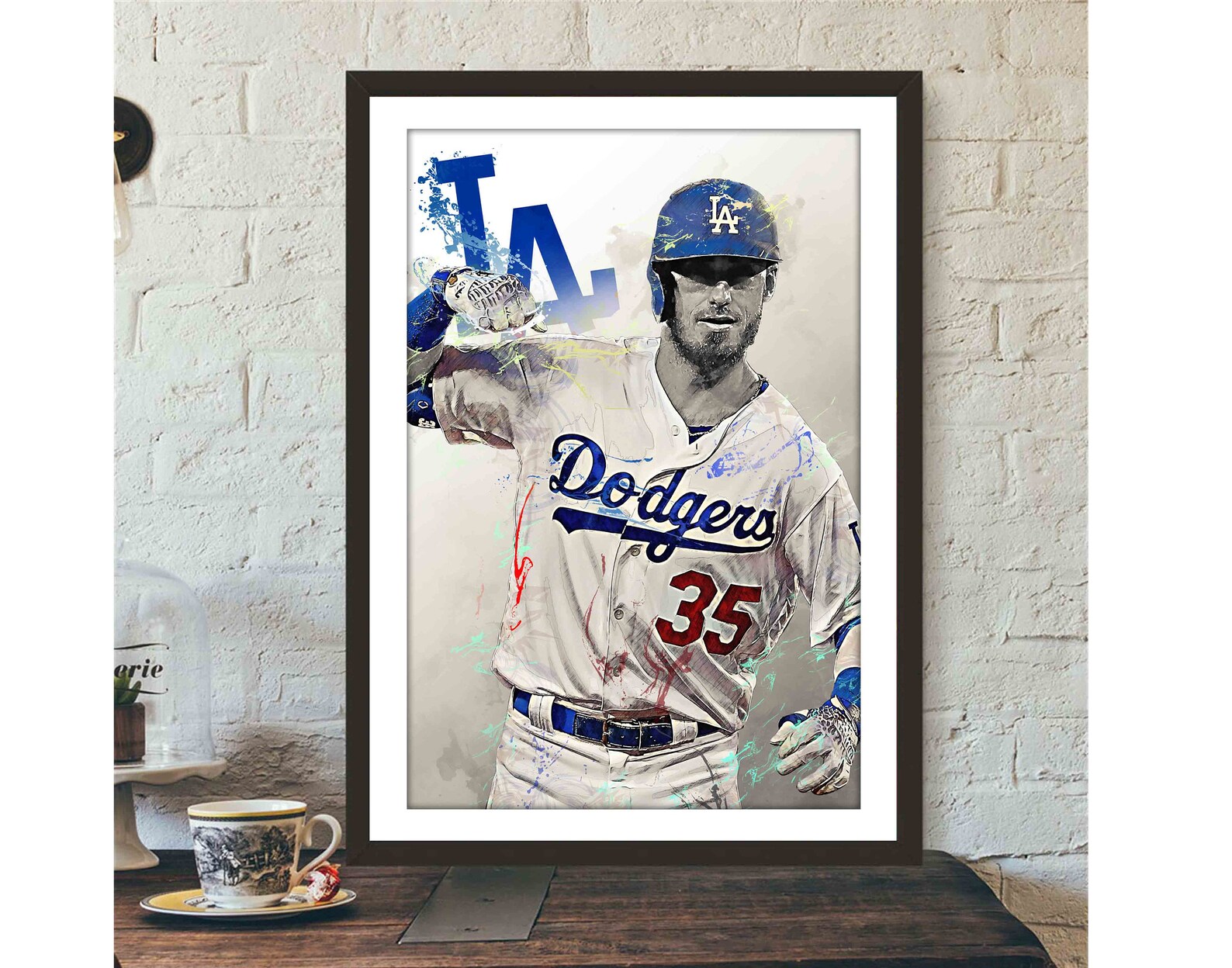Cody Bellinger Poster Los Angeles Dodgers Canvas Print Etsy
