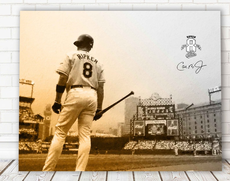 Gift Canvas Art Baseball Poster Kids Decor Wall Art Baltimore Orioles Man Cave Sports Art Print Cal Ripken Jr Canvas Print
