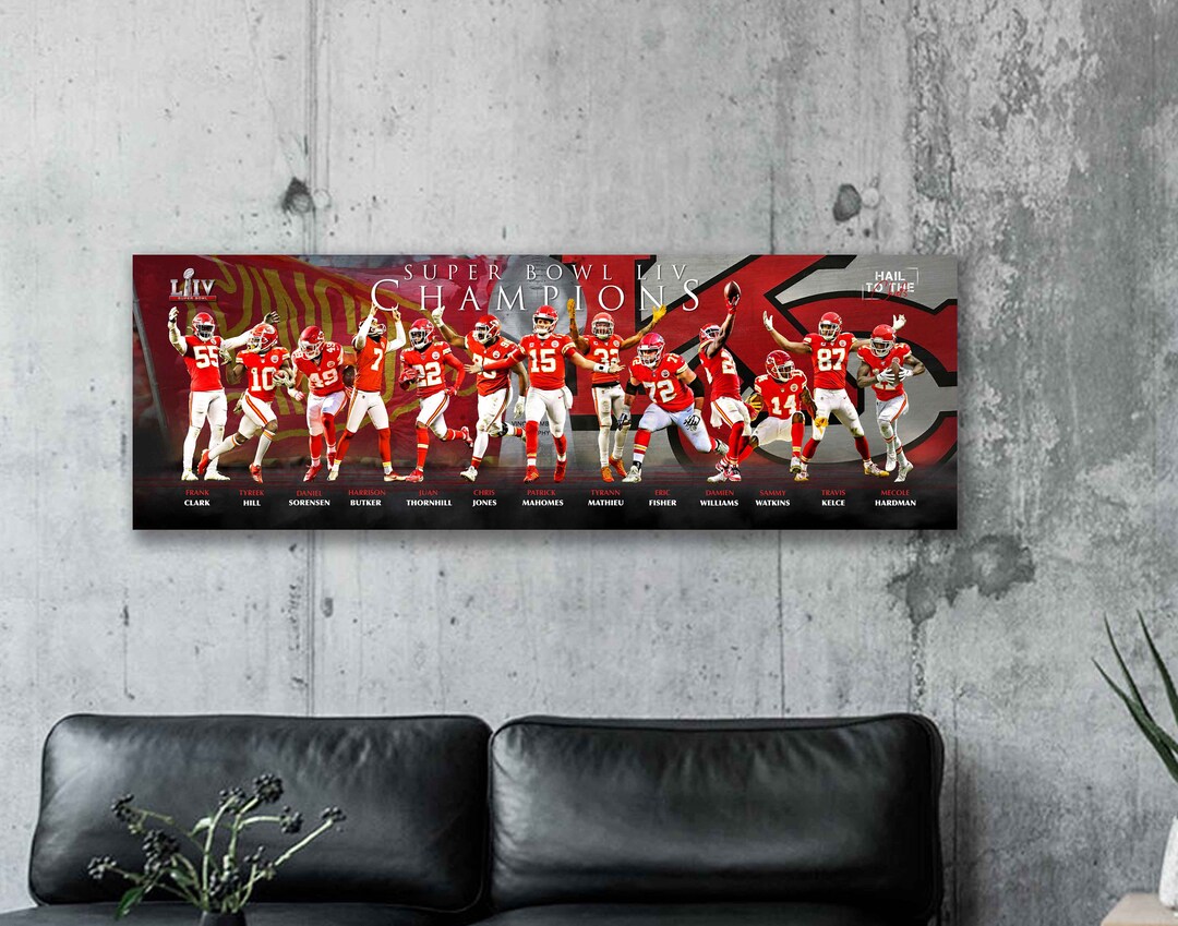 Kansas City Chiefs Canvas Print Super Bowl LIV Champions Wall Art