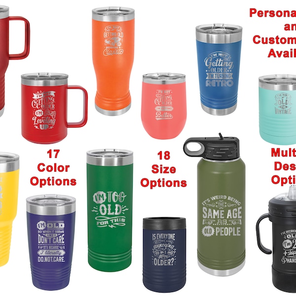 Funny Old Man Birthday Gift Engraved 30oz Stainless Steel Tumbler, Old Age Gag Gift 20oz Travel Mug, Funny Old Age, Old Man Birthday Tumbler