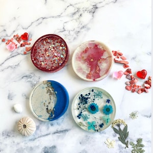 DIY Resin Coaster Kit, diy adult craft, gift for her, team building, corporate workshop, adult activity, pressed flowers, mothers day, resin