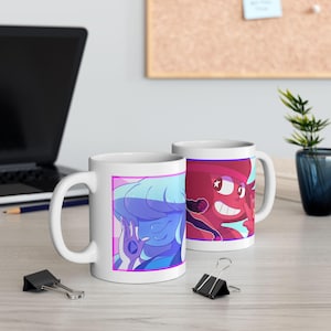 Steven Universe Coffee Mug | Garnet Ruby and Sapphire Ceramic  Fusion of love  Mug