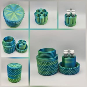 Reconstitution station for 3ml vial and 3ml cartridge with lid