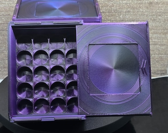 Estuche/soporte apilable para viales de péptidos con capacidad para 10 o 20 viales
