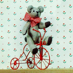 Vintage tiny Teddy bear pattern Stuffed Teddy bear plush sewing pattern PDF