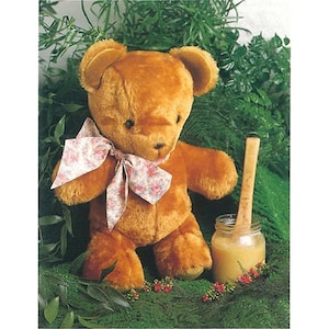Vintage toy pattern Teddy bear pattern Stuffed Teddy bear plush sewing pattern PDF