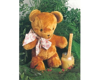 Vintage toy pattern Teddy bear pattern Stuffed Teddy bear plush sewing pattern PDF