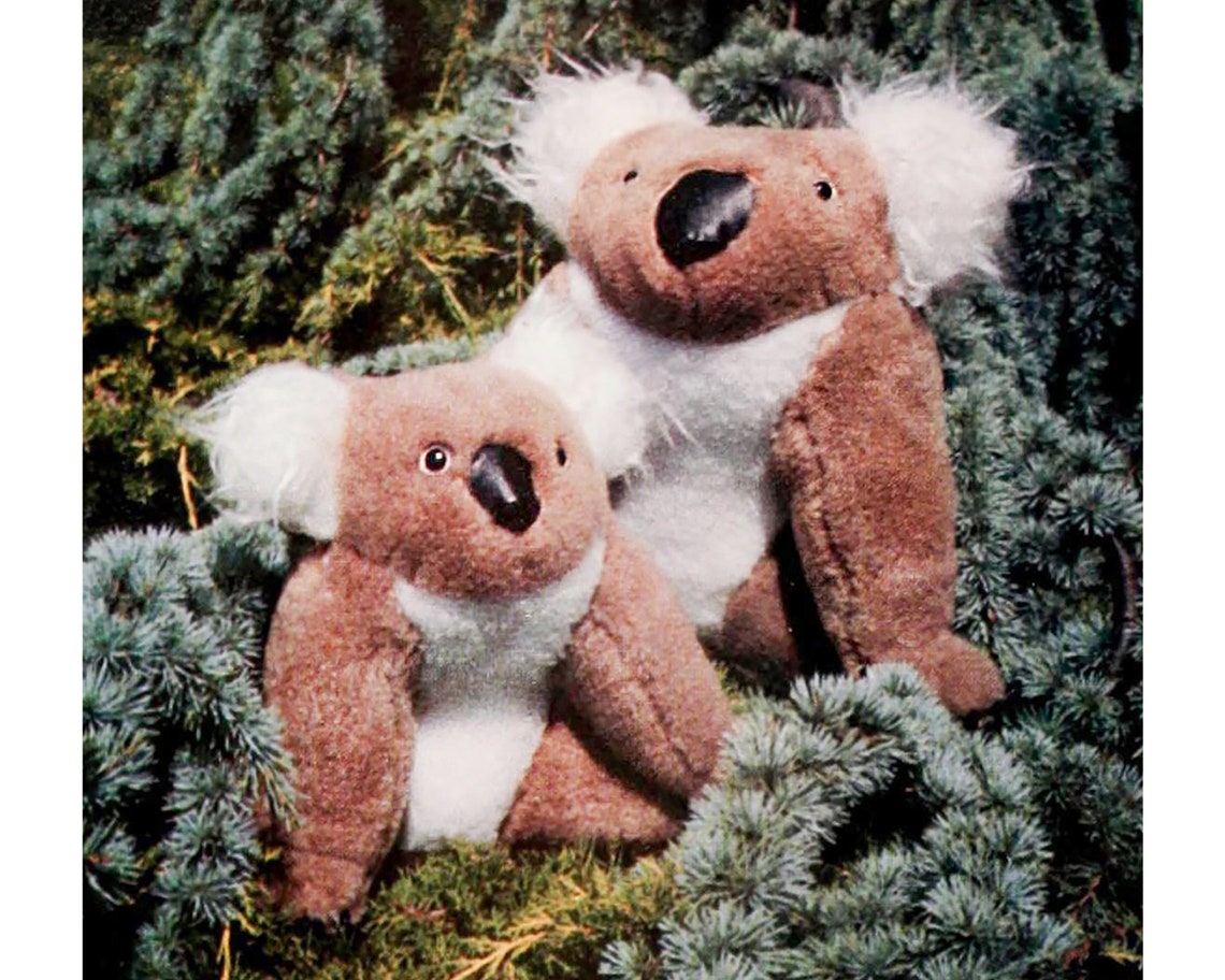 Stuffed Koala Pattern Plush Koala Bear Sewing Pattern PDF Vintage