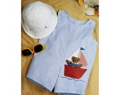 Vintage baby boy romper pattern Baby bucket hat sewing pattern Nautical baby outfit