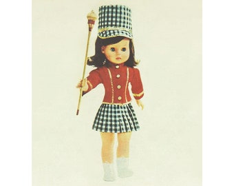 Vintage 18 inch doll clothes pattern Marching Girl american girl doll clothes patterns PDF