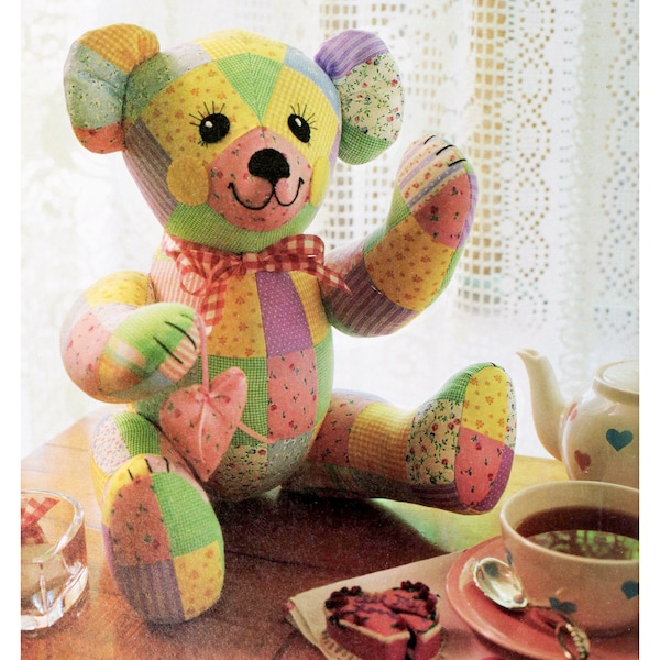 modèle d'ours de mémoire vintage pdf Quilt patchwork motif de couture ours en peluche