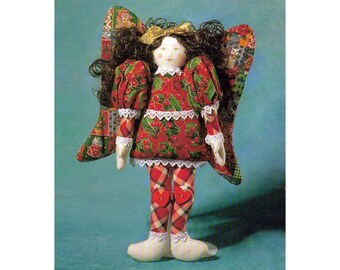 Patrón de muñeca de trapo de San Valentín vintage Patrón de costura de muñeca de ángel de San Valentín Muñeca textil