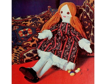 Vintage Raggedy Ann Puppe Schnittmuster Stoffpuppe Schnittmuster PDF Rag doll Schnittmuster