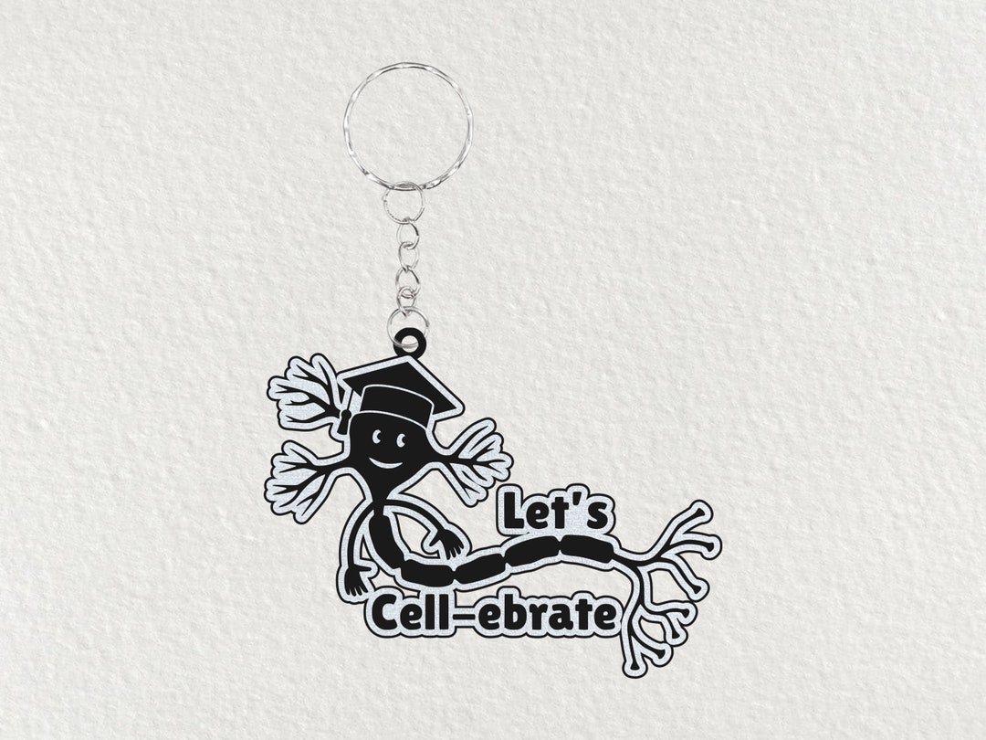 Neuron Graduation Keyring / Let’s Cell-ebrate Graduation Keyrings ...
