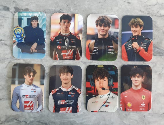 8 F1 racing different drivers cute MINI photocards - ideal for phone cases, as collectables and wall decorations, scrapbooking