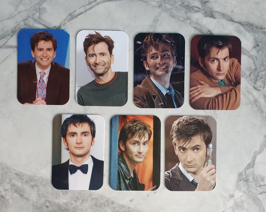 7 Actor MINI Photocards Set 2 - David Tennant, Chris Evans, Chis ...