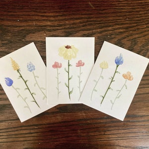 Conjunto de tarjetas de jardín de flores bordadas simples